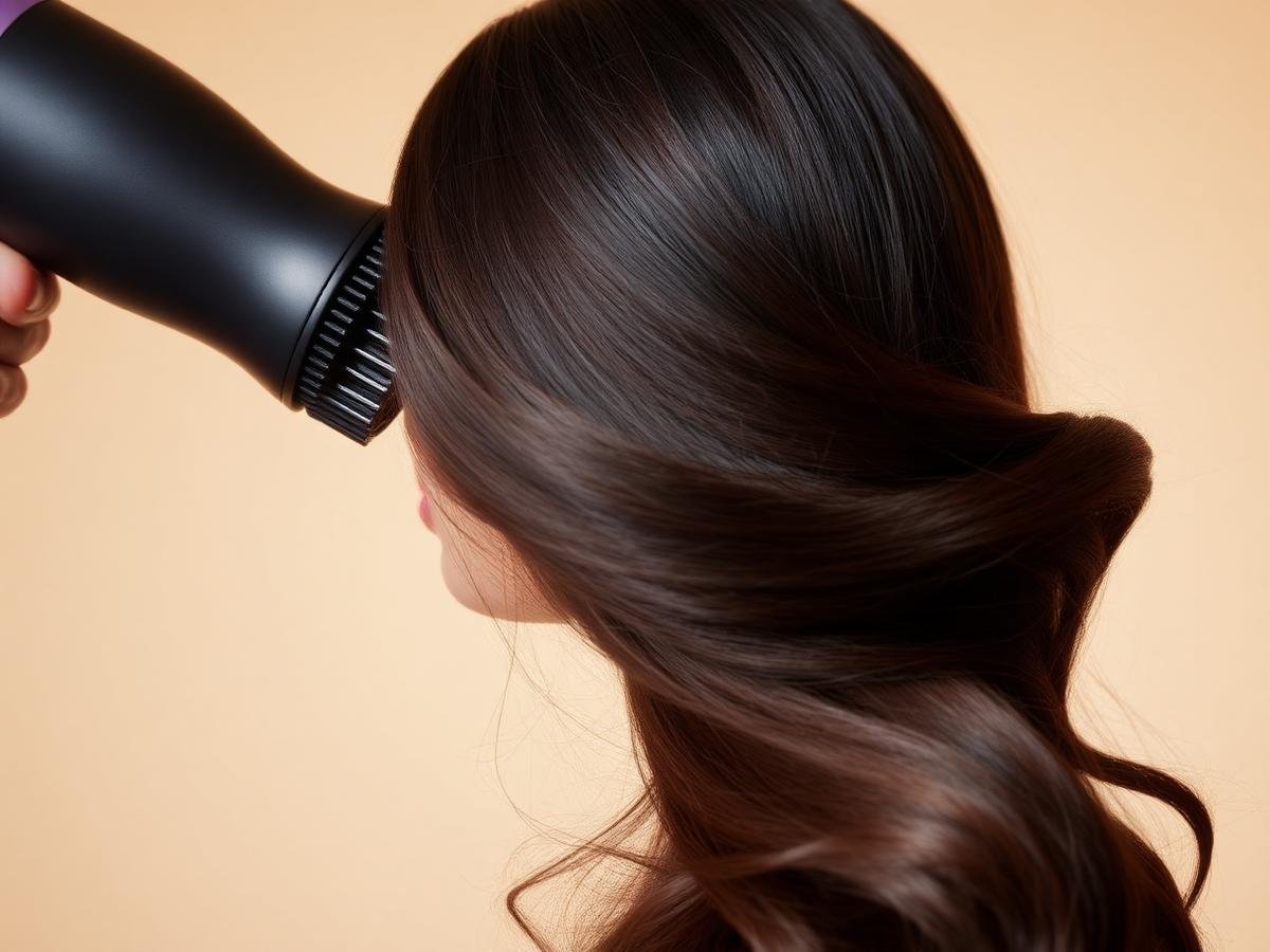 Bouncy blow dry finish