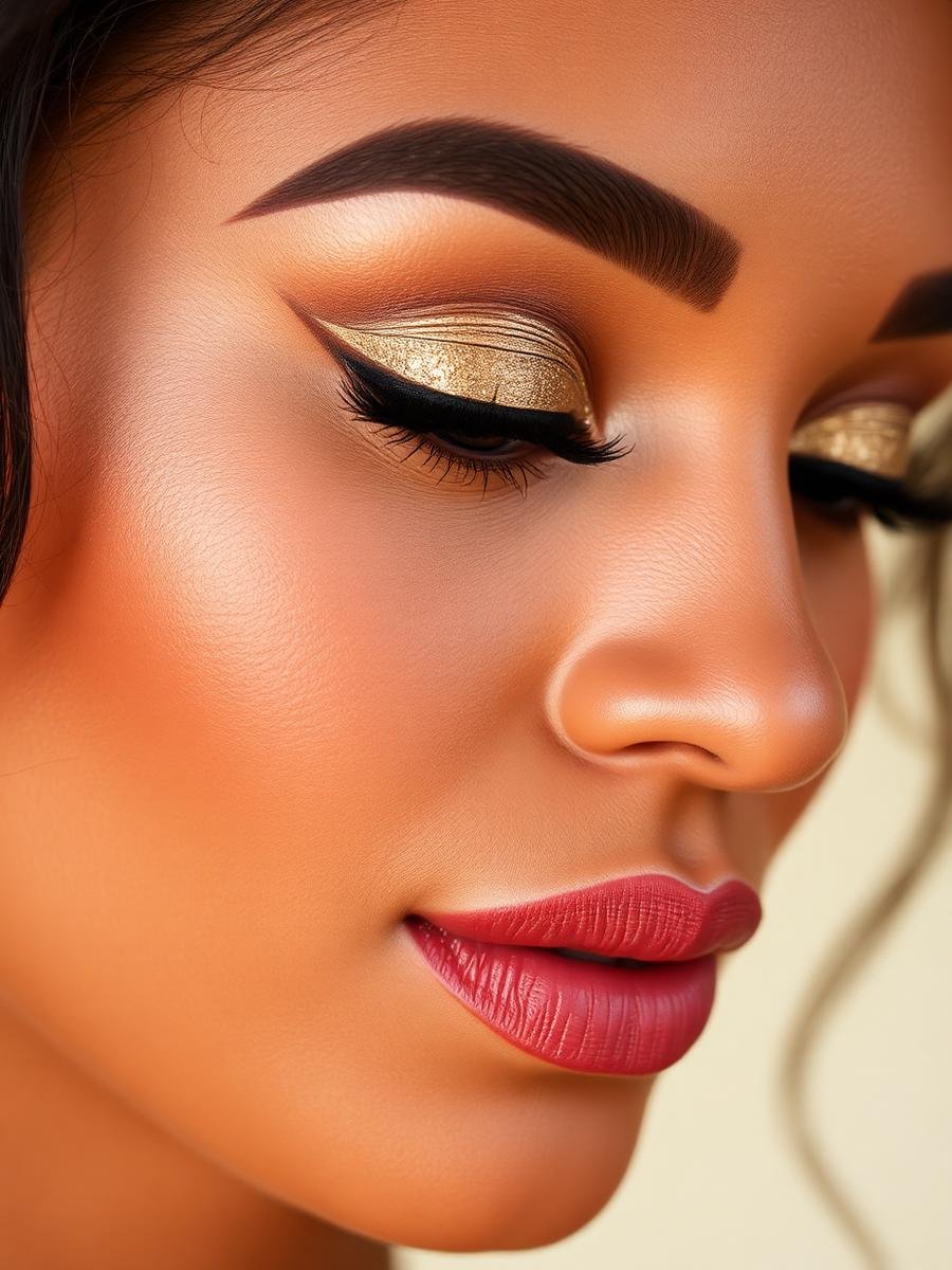 Event makeup close up
